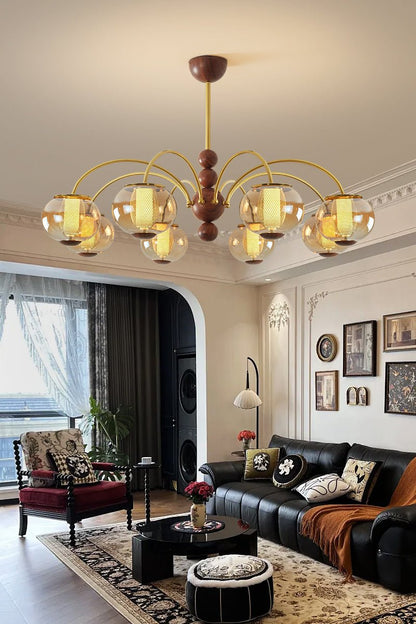 Solstice Bloom Chandelier - Elegant Design with Adjustable Height & LE