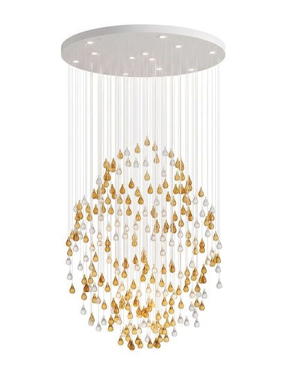Droplets Sculpture Chandelier - Elegant Design with Adjustable Height