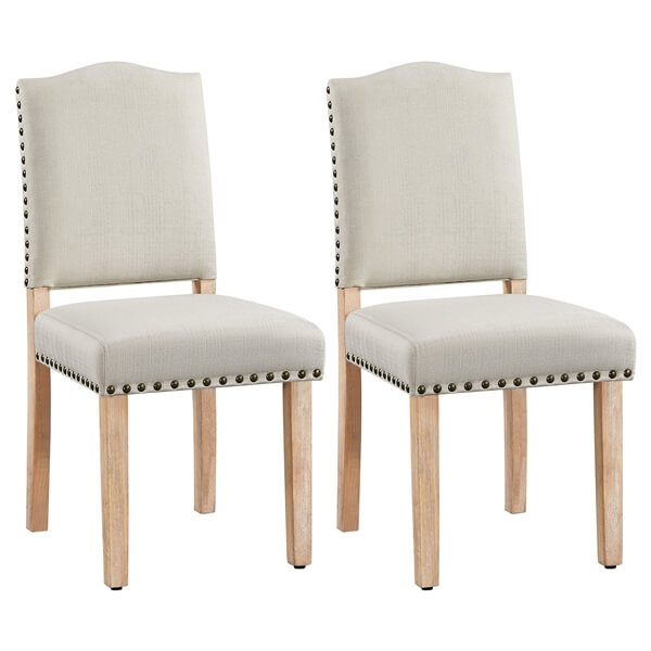 Dining Room Chair Fabric Parsons Chairs with Nailhead Trim Position 2