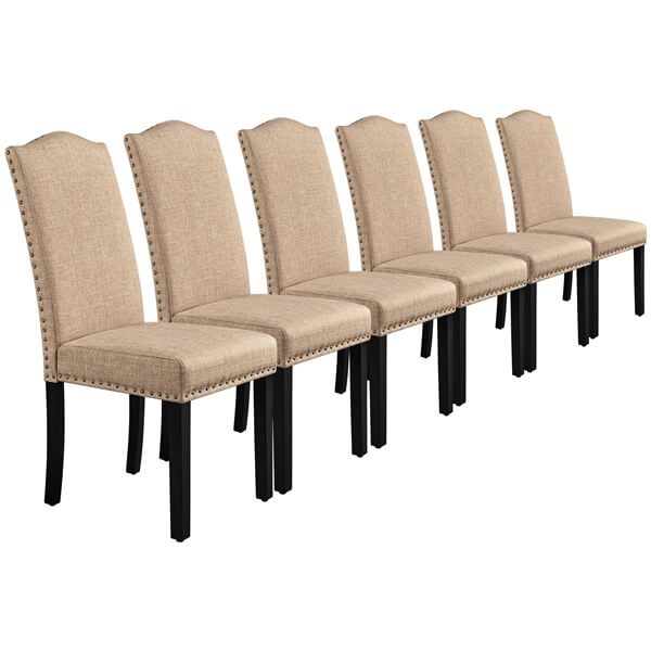 Dining Chairs Set of 6 Armless Parson Chairs Position 4