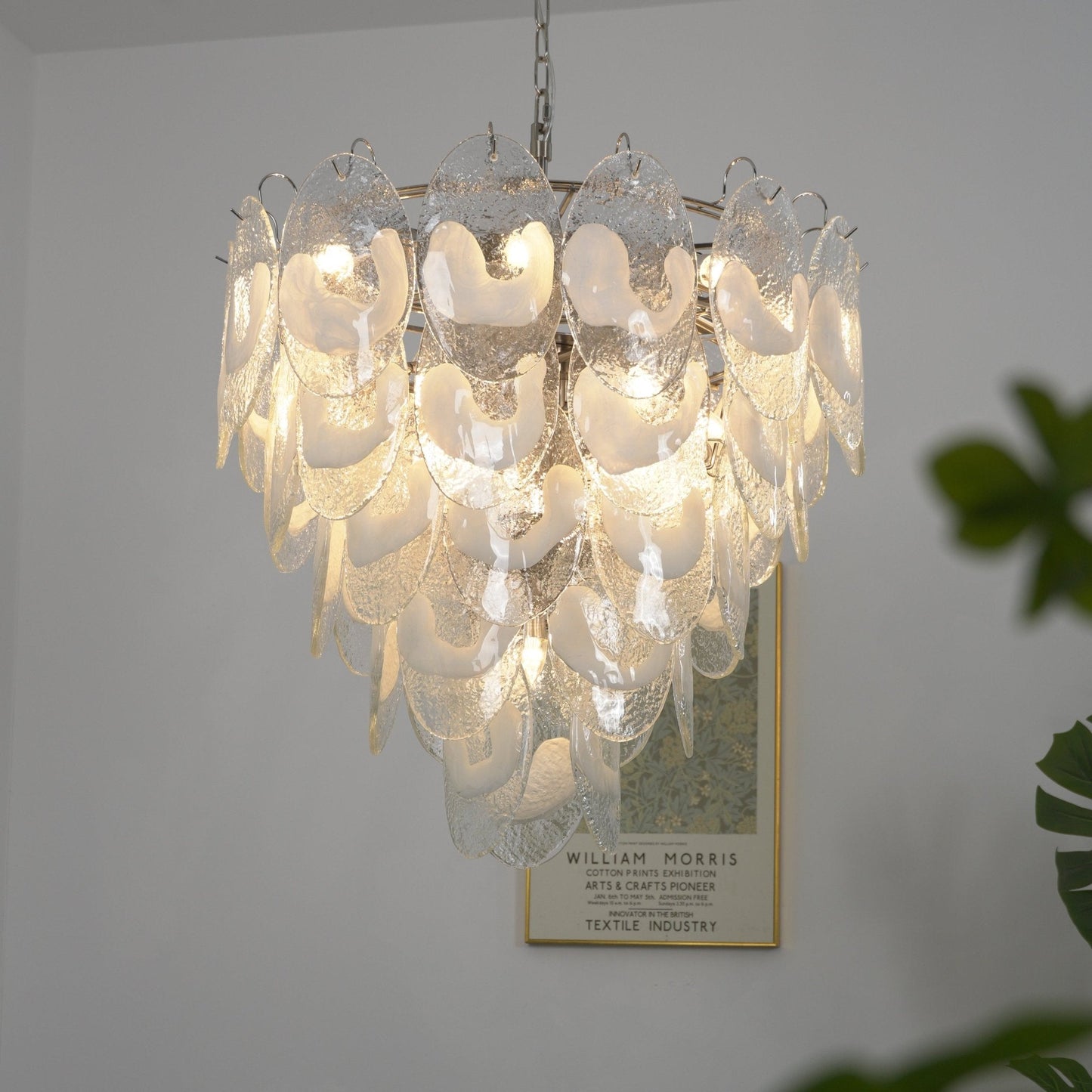 Frostelle Modern Glass Chandelier - Elegant Design, Adjustable Height