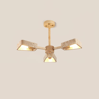 Elementa Travertone Chandelier - Modern Design, Adjustable Height, LED
