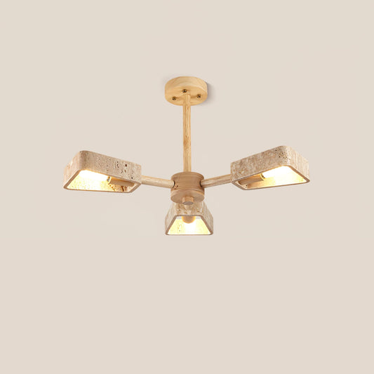 Elementa Travertone Chandelier - Modern Design, Adjustable Height, LED