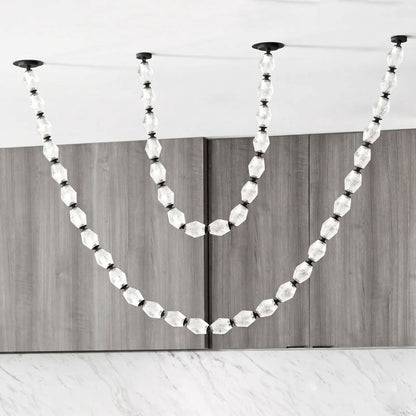 Riviere Chain Chandelier - Elegant Design, Adjustable Height, LED Comp