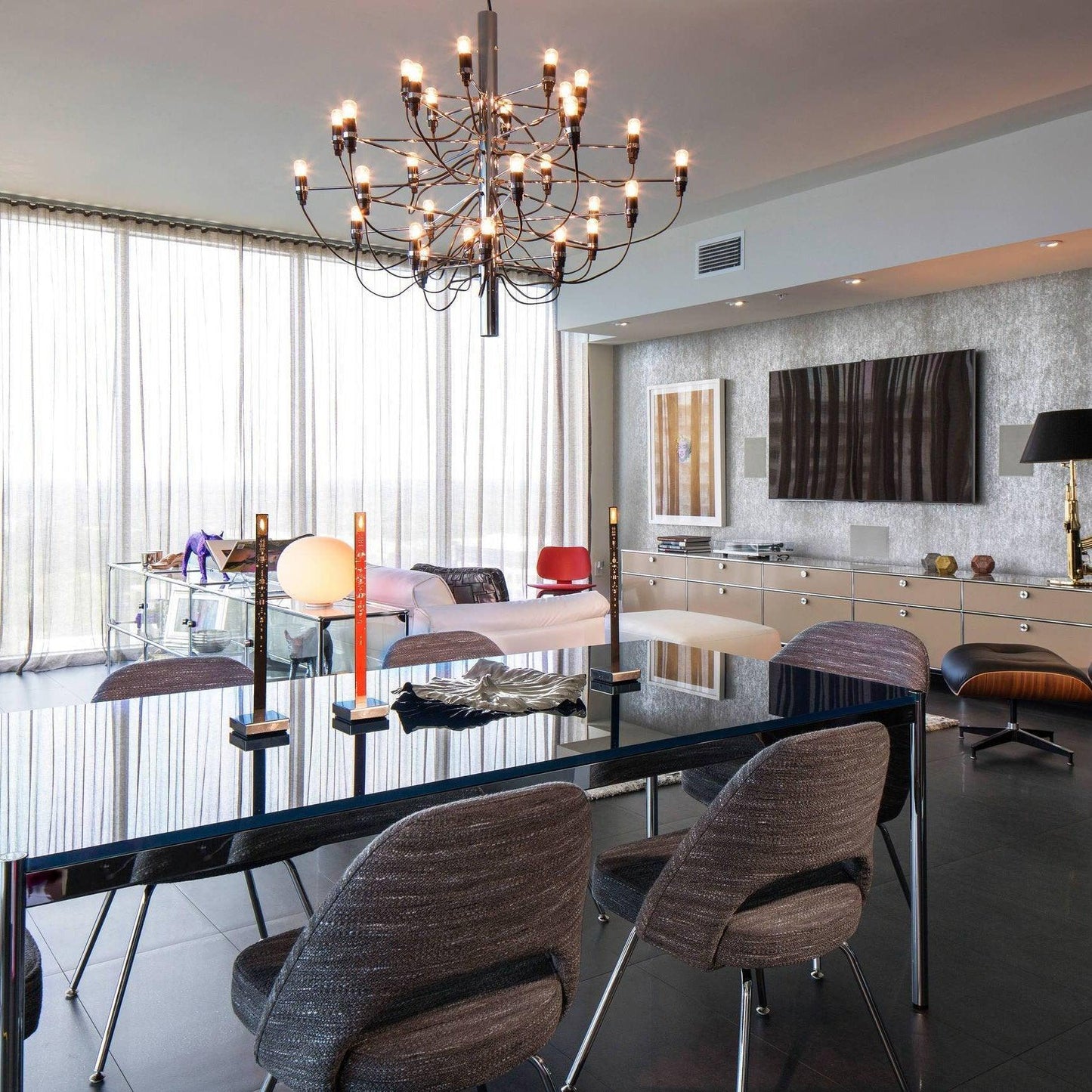 Elegant Tiered Branch Chandelier - Adjustable Height, LED Compatible