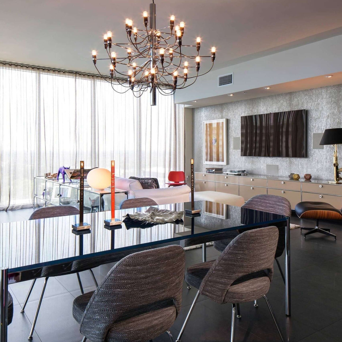 Elegant Tiered Branch Chandelier - Adjustable Height, LED Compatible