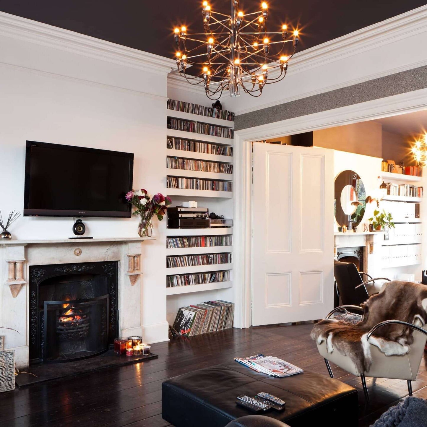 Elegant Tiered Branch Chandelier - Adjustable Height, LED Compatible