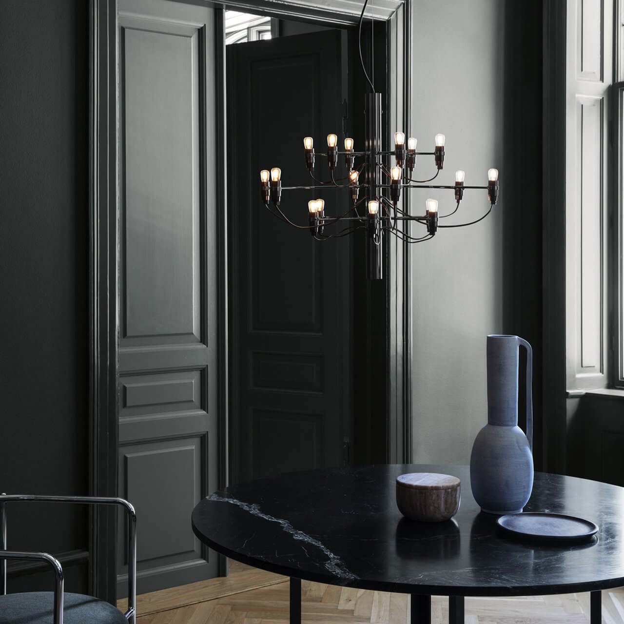 Elegant Tiered Branch Chandelier - Adjustable Height, LED Compatible