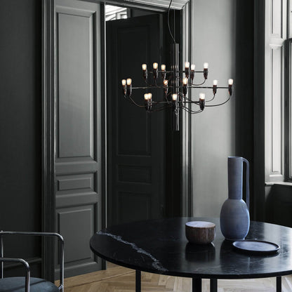 Elegant Tiered Branch Chandelier - Adjustable Height, LED Compatible