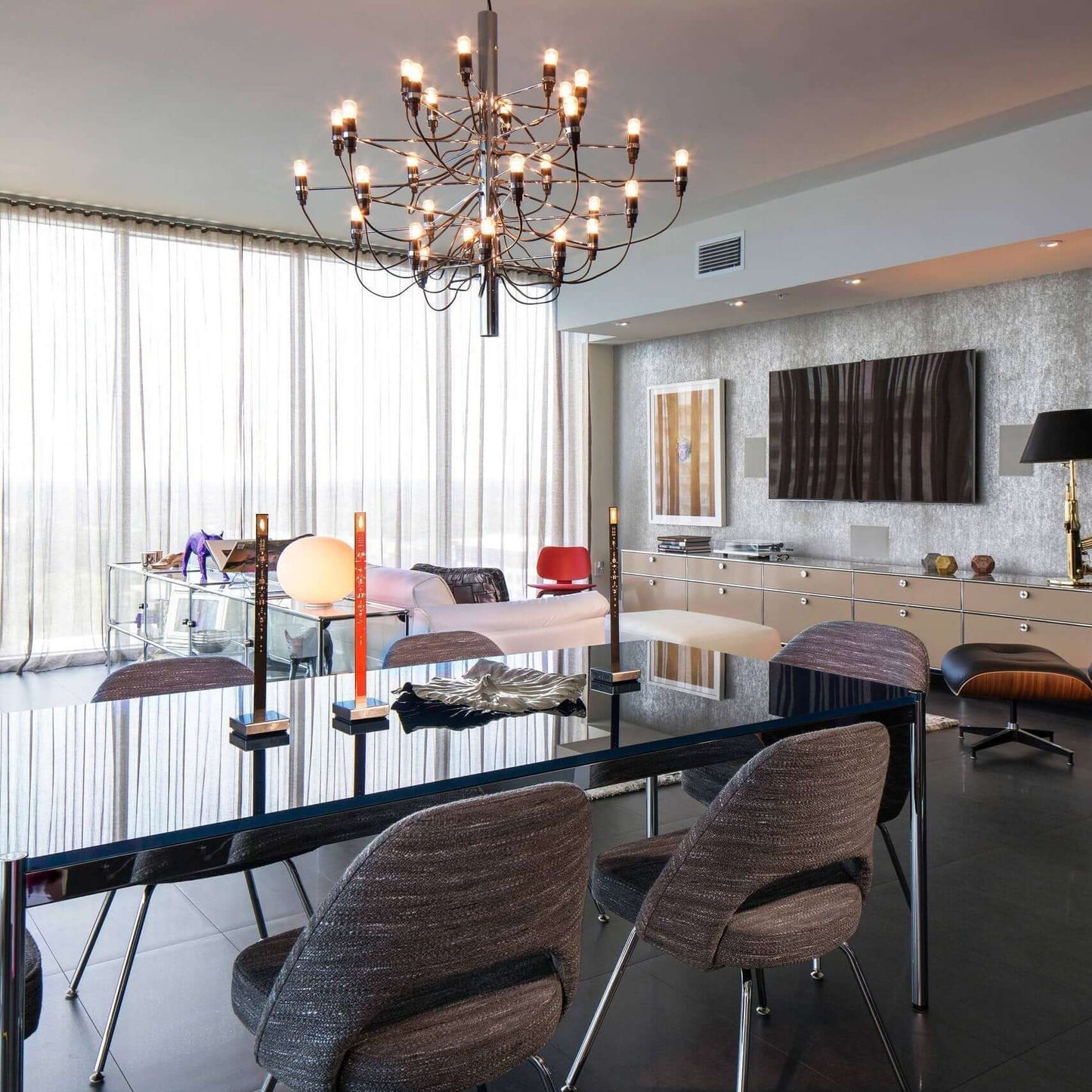 Elegant Tiered Branch Chandelier - Adjustable Height, LED Compatible
