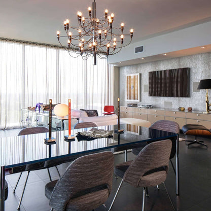 Elegant Tiered Branch Chandelier - Adjustable Height, LED Compatible