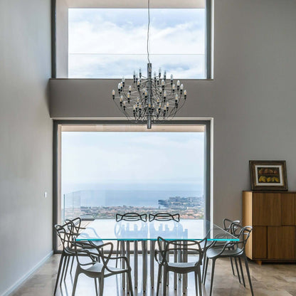 Elegant Tiered Branch Chandelier - Adjustable Height, LED Compatible