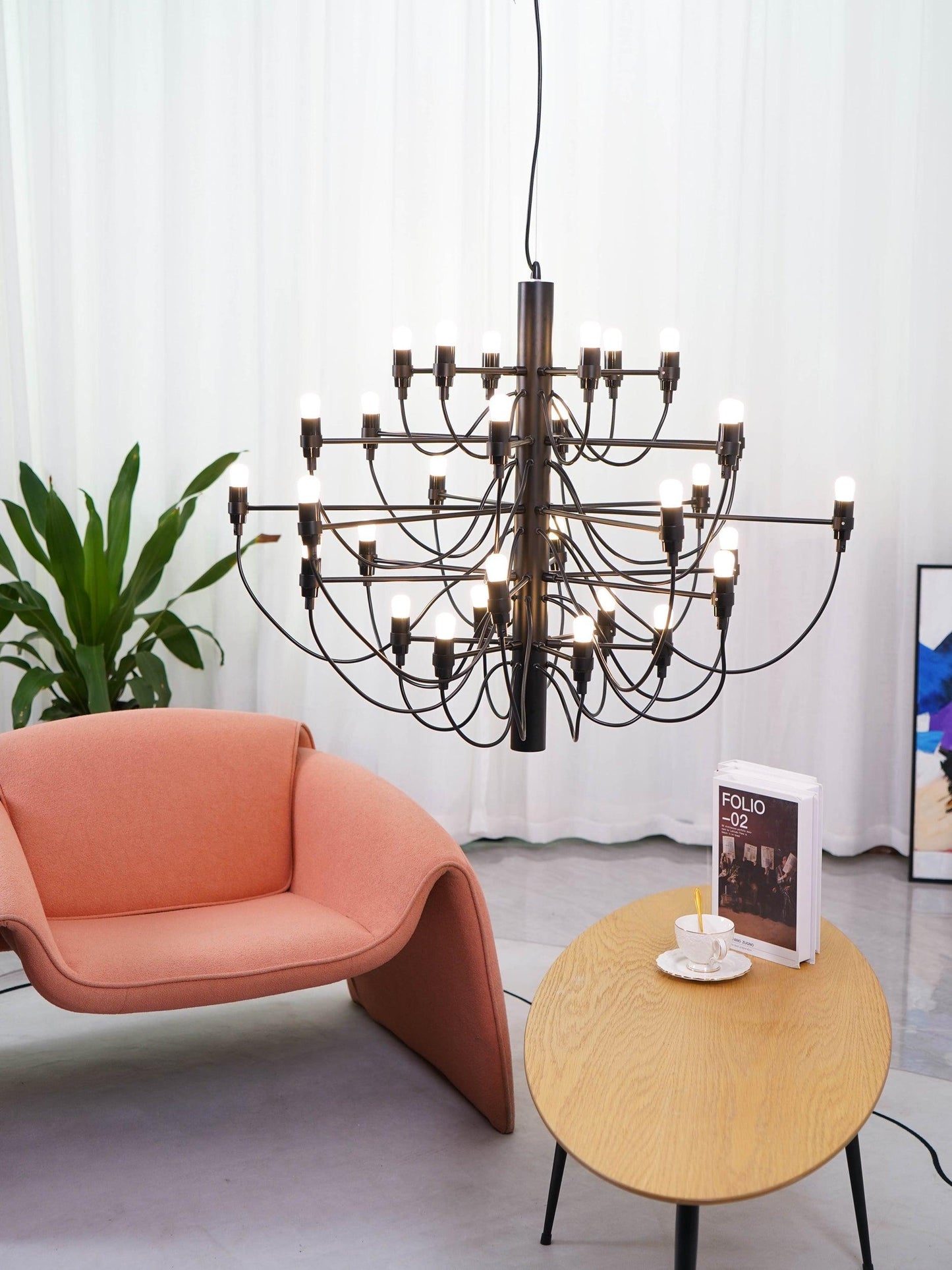 Elegant Tiered Branch Chandelier - Adjustable Height, LED Compatible
