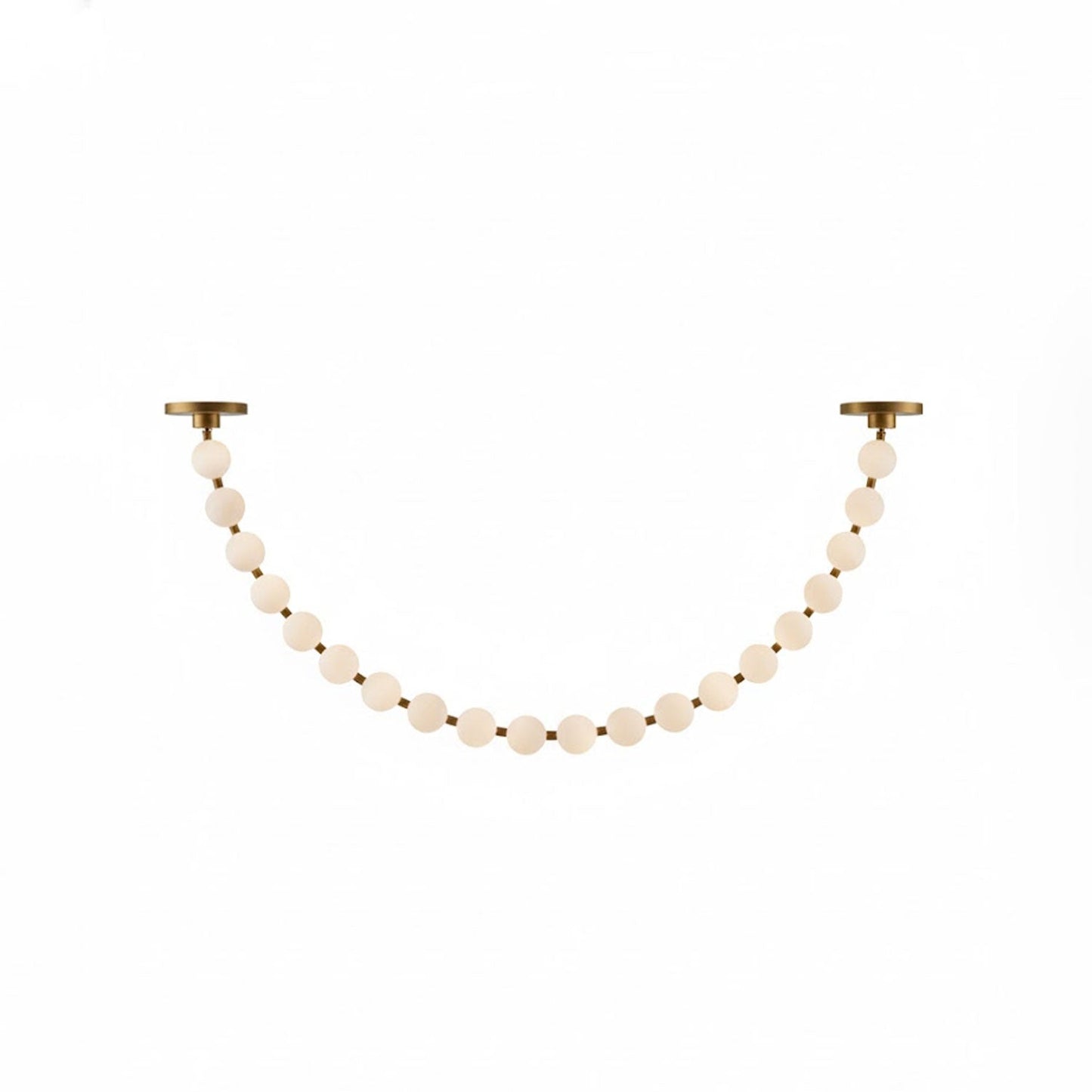 Elegant Pearl Ball Chandelier Necklace - Adjustable Length, Durable De