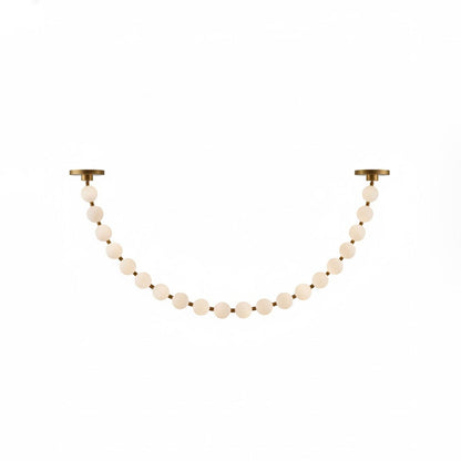 Elegant Pearl Ball Chandelier Necklace - Adjustable Length, Durable De