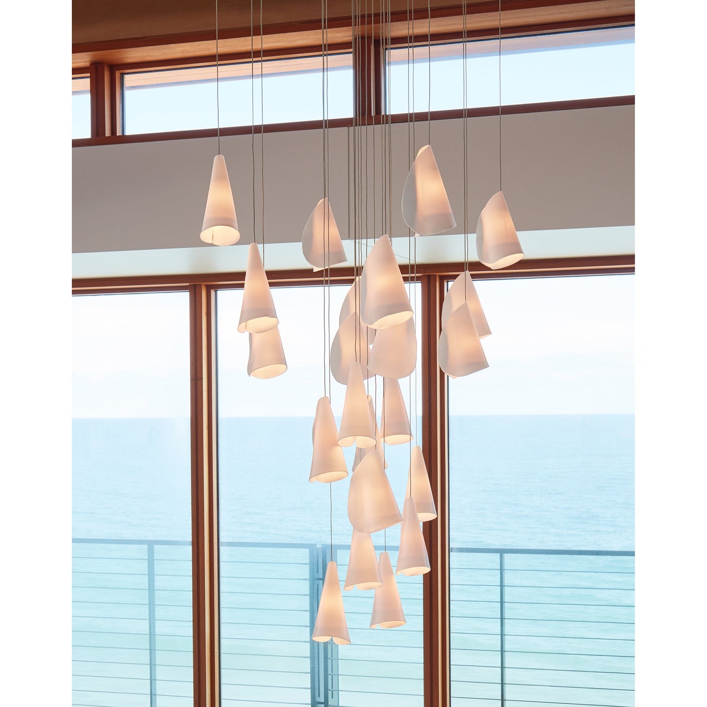 Sonora Ceramics Chandelier - Elegant Design with Adjustable Height & L