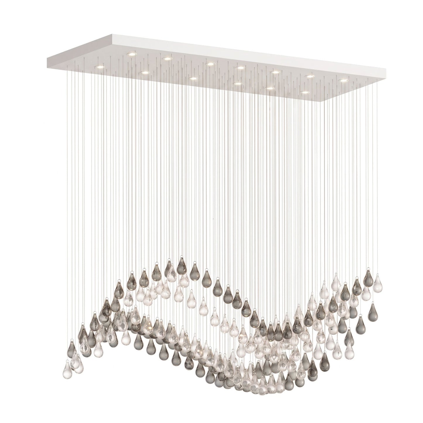 Droplets Sculpture Chandelier - Elegant Design with Adjustable Height