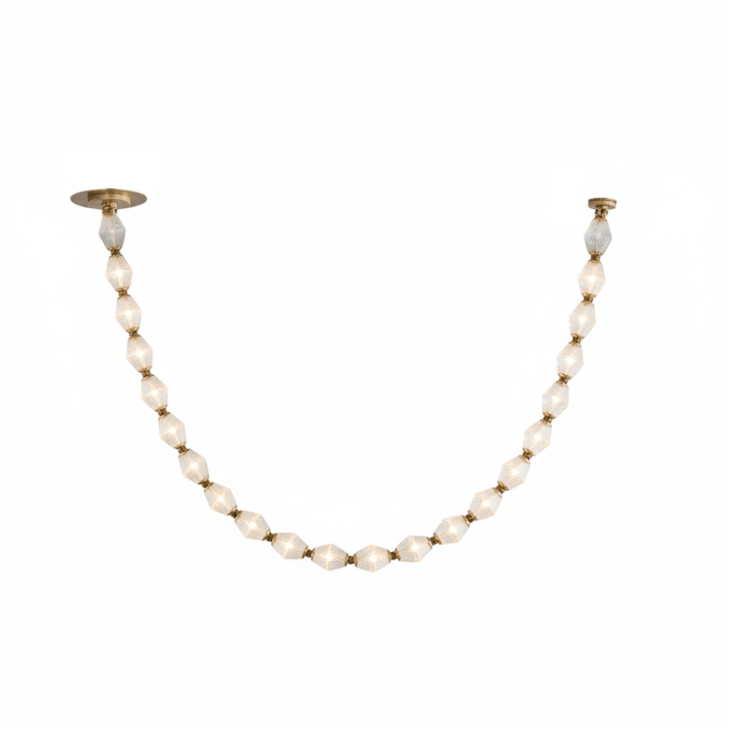 Riviere Chain Chandelier - Elegant Design, Adjustable Height, LED Comp