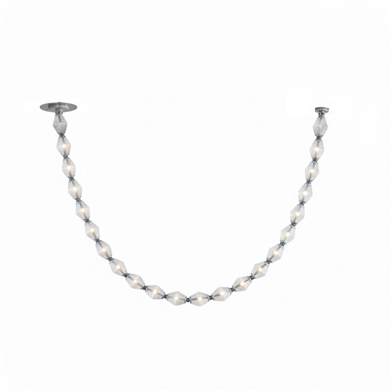 Riviere Chain Chandelier - Elegant Design, Adjustable Height, LED Comp