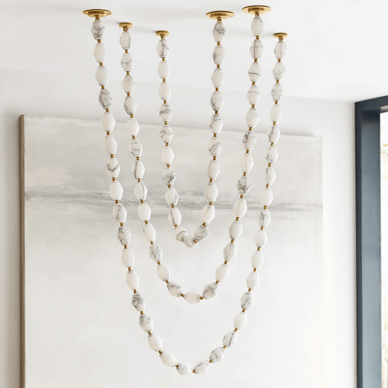 Riviere Chain Chandelier - Elegant Design, Adjustable Height, LED Comp