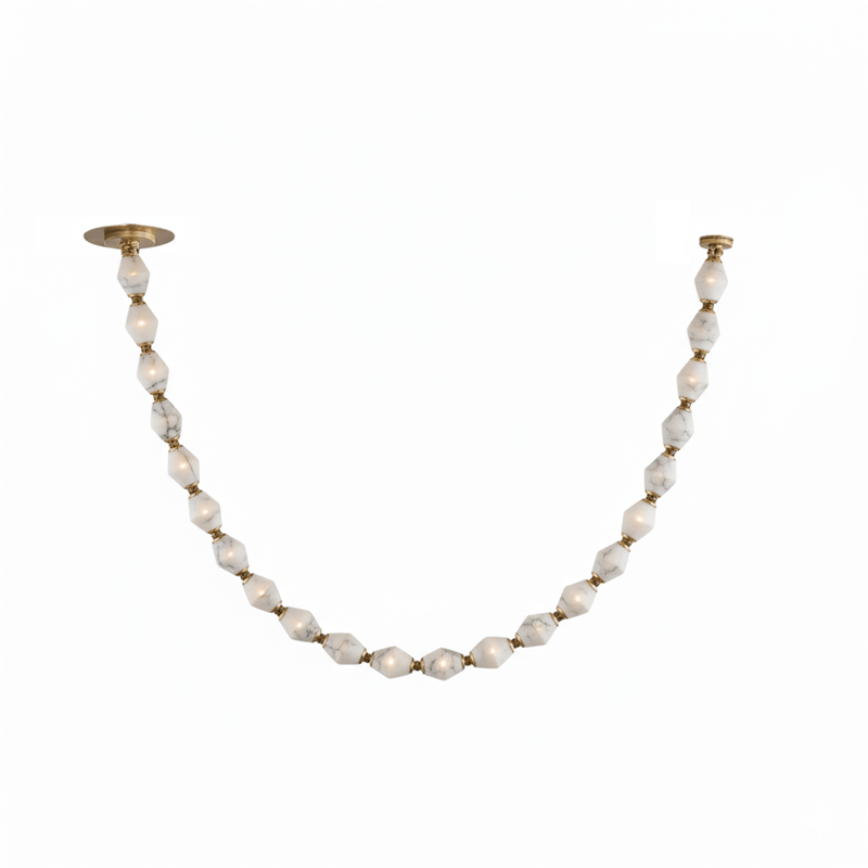 Riviere Chain Chandelier - Elegant Design, Adjustable Height, LED Comp