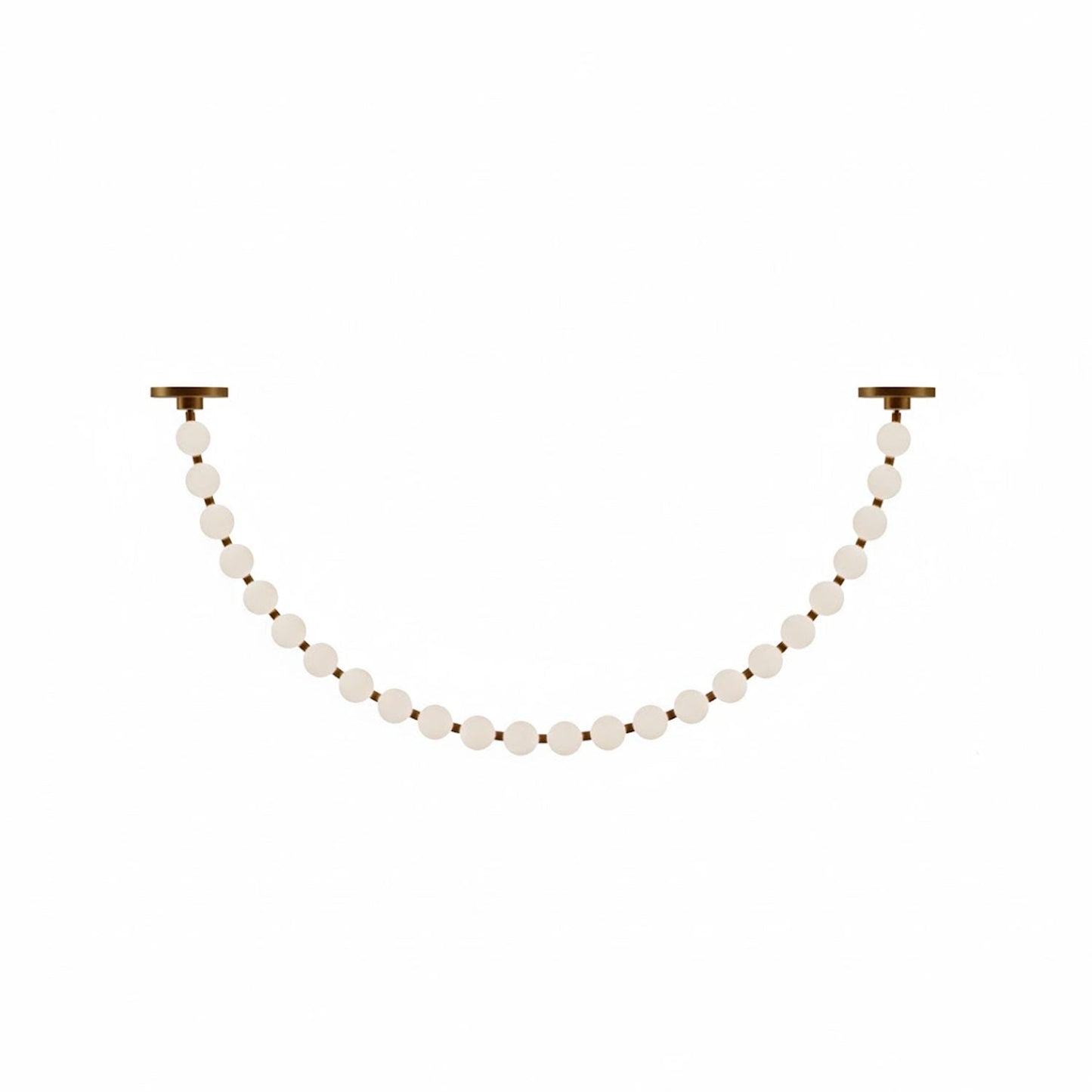 Elegant Pearl Ball Chandelier Necklace - Adjustable Length, Durable De