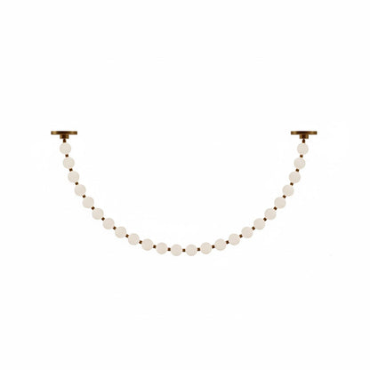 Elegant Pearl Ball Chandelier Necklace - Adjustable Length, Durable De