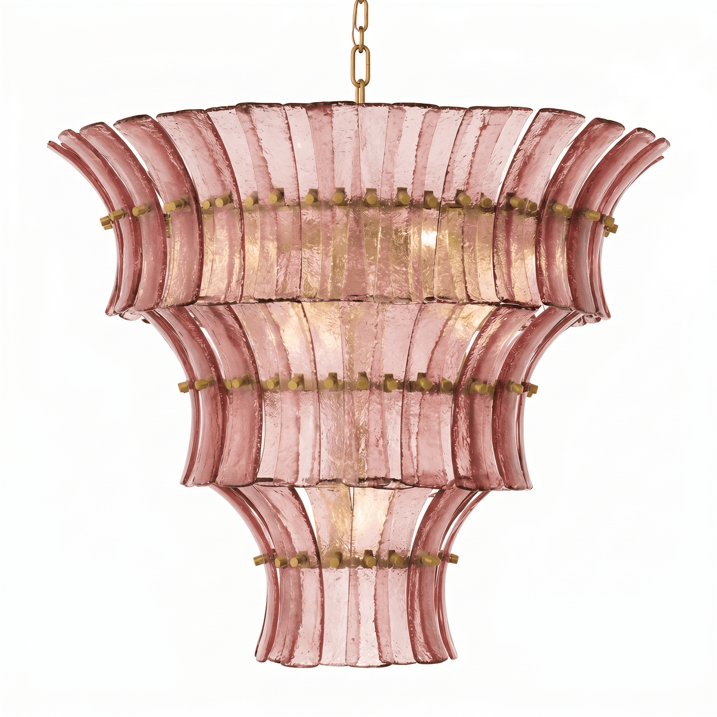 Calyra Tiered Glass Chandelier - Elegant Design, Adjustable Height