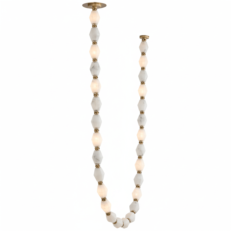 Riviere Chain Chandelier - Elegant Design, Adjustable Height, LED Comp