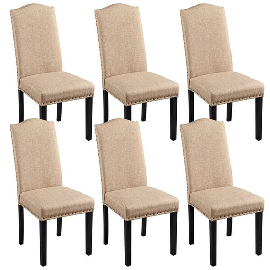 Dining Chairs Set of 6 Armless Parson Chairs Position 2