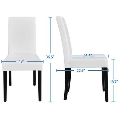 Dining Chairs Set of 4 PU Leather Upholstered Parsons Position 3