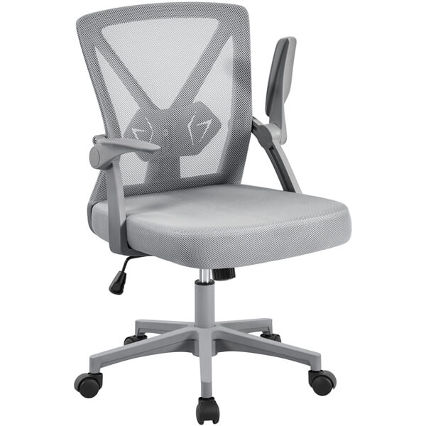Computer Mesh Chair with Flip-up Arms Adjustable Height Position 1