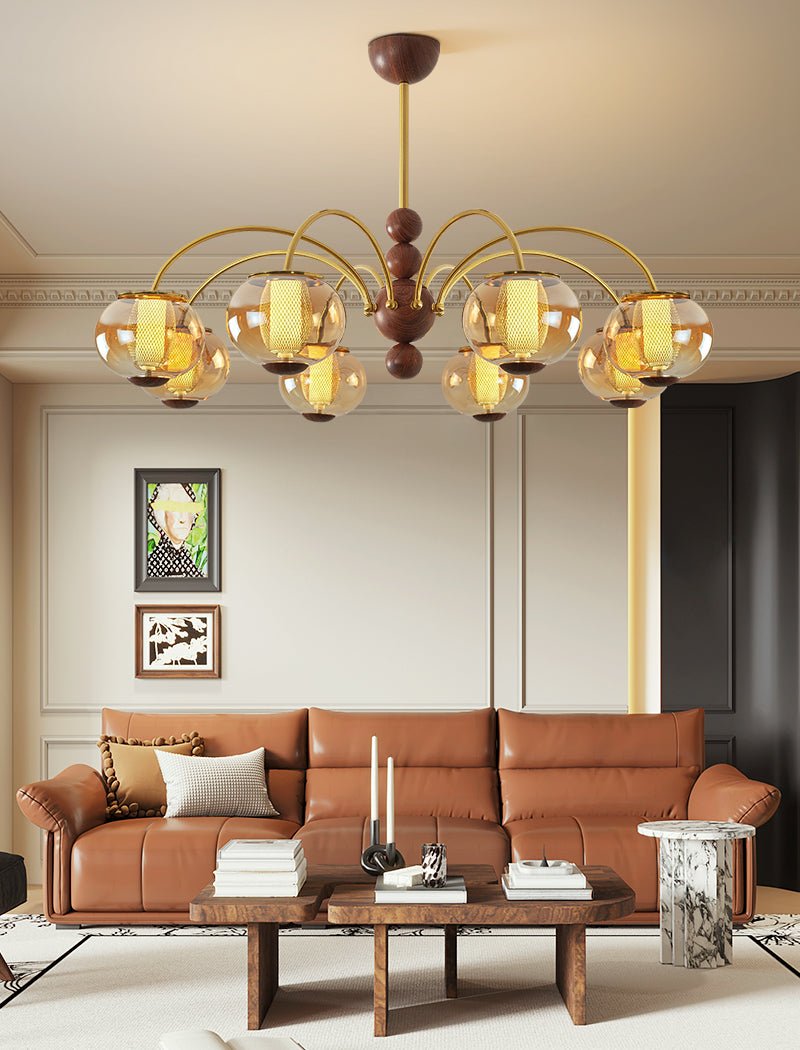 Solstice Bloom Chandelier - Elegant Design with Adjustable Height & LE