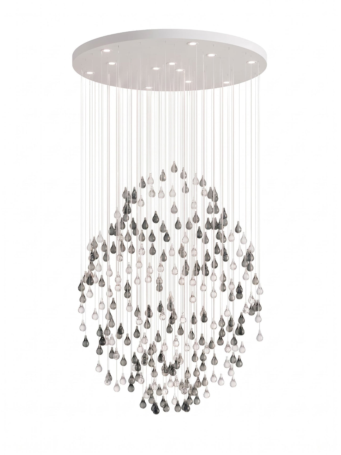 Droplets Sculpture Chandelier - Elegant Design with Adjustable Height
