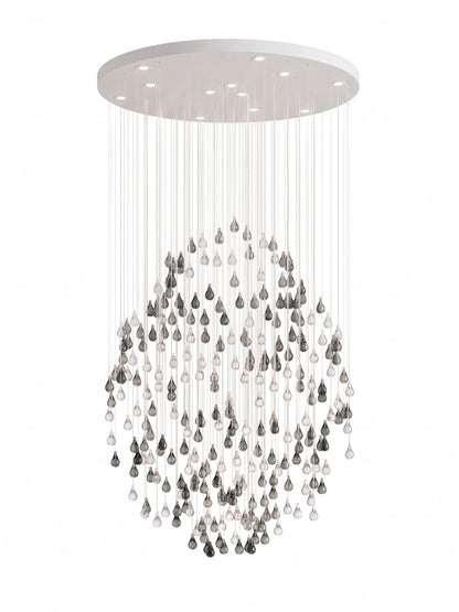 Droplets Sculpture Chandelier - Elegant Design with Adjustable Height