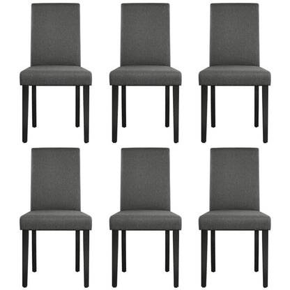 Dining Chairs Set of 6 Fabric Upholstered Parson Position 4