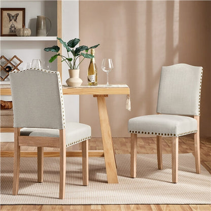 Dining Room Chair Fabric Parsons Chairs with Nailhead Trim Position 8