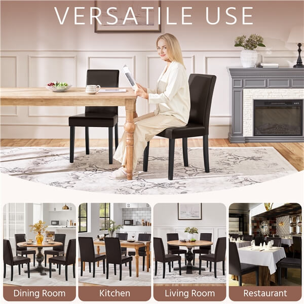Dining Chairs Set of 6 Faux Leather Position 8