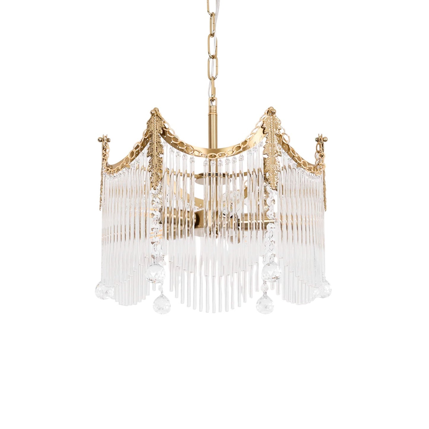 Elegant Vacarro Chandelier with Dimmable LED Lights and Crystal Accent