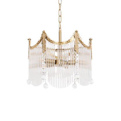 Elegant Vacarro Chandelier with Dimmable LED Lights and Crystal Accent
