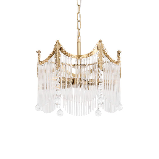 Elegant Vacarro Chandelier with Dimmable LED Lights and Crystal Accent