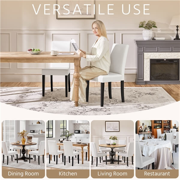 Dining Chairs Set of 6 Faux Leather Position 6