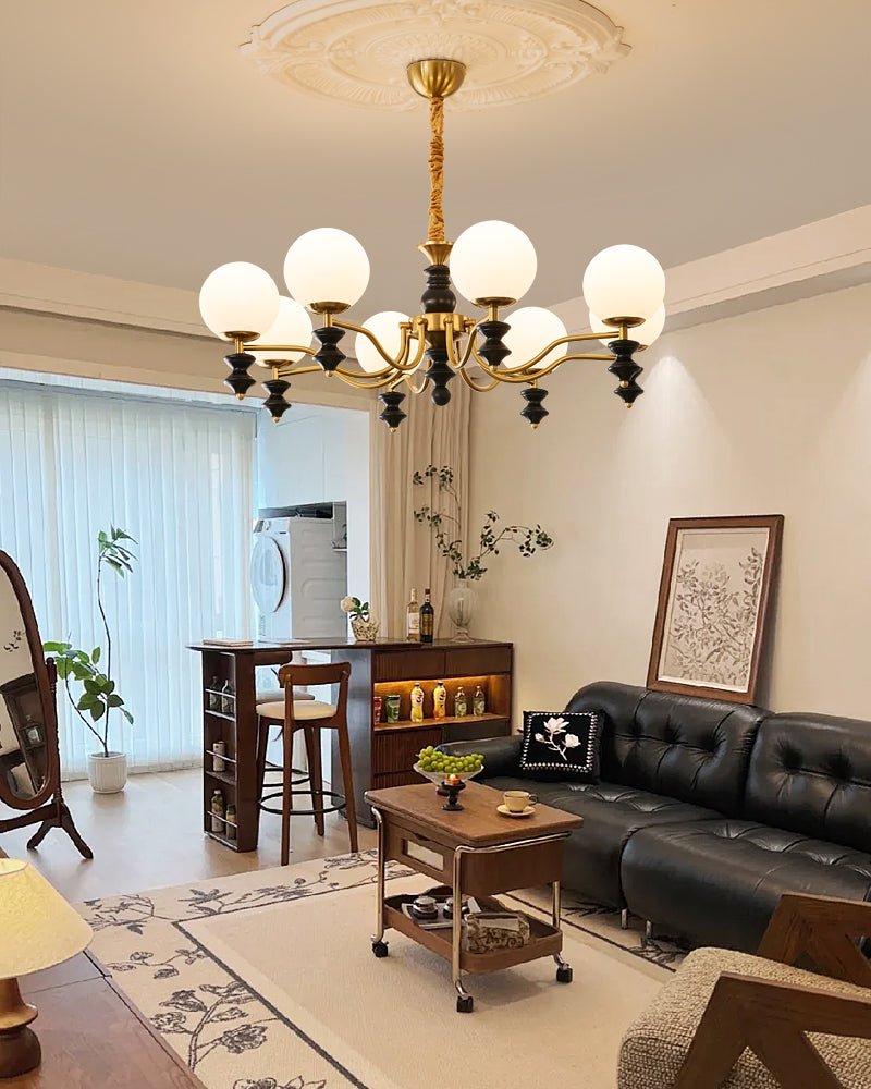Cadence Chandelier - Elegant Design with Adjustable Height & LED Light