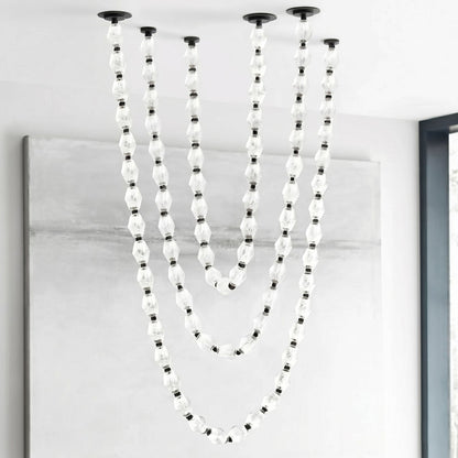 Riviere Chain Chandelier - Elegant Design, Adjustable Height, LED Comp