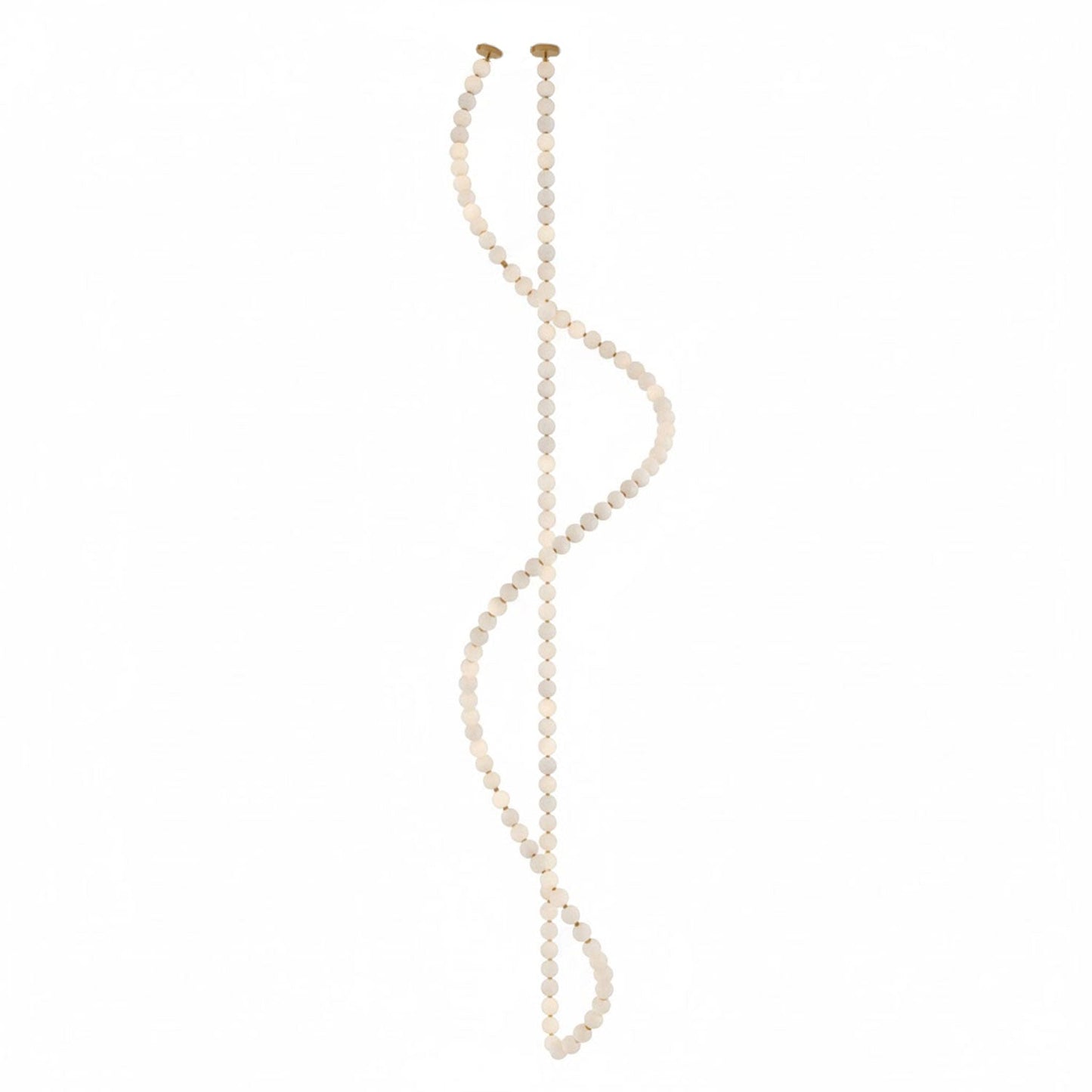 Elegant Pearl Ball Chandelier Necklace - Adjustable Length, Durable De