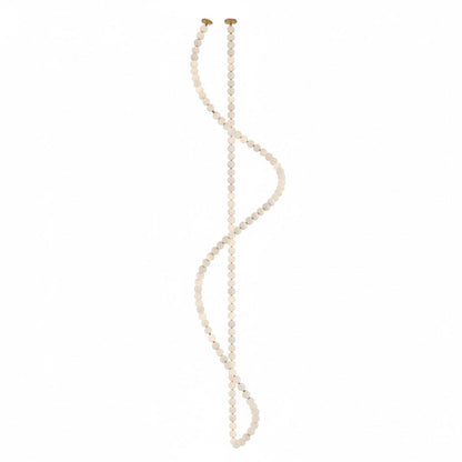 Elegant Pearl Ball Chandelier Necklace - Adjustable Length, Durable De