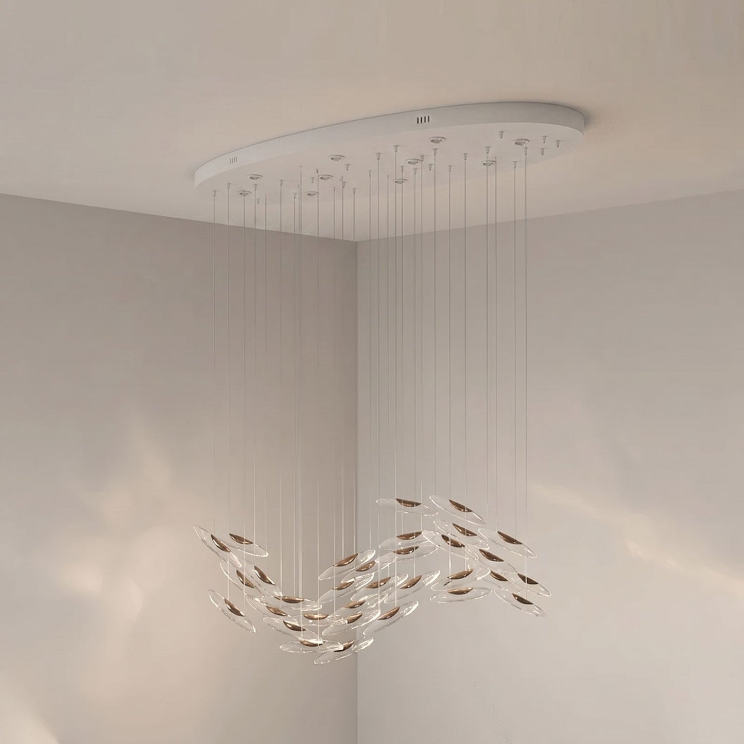 Elegant Moonlight Whispers Chandelier with Adjustable Brightness & Cry