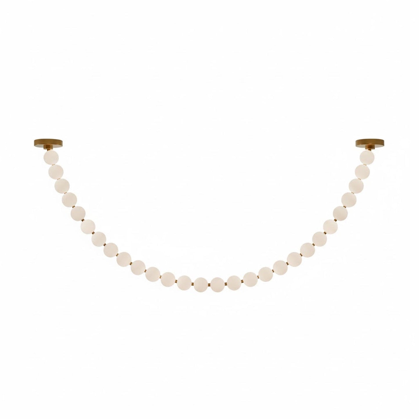 Elegant Pearl Ball Chandelier Necklace - Adjustable Length, Durable De