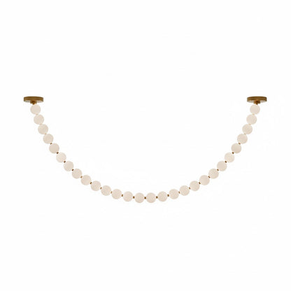 Elegant Pearl Ball Chandelier Necklace - Adjustable Length, Durable De