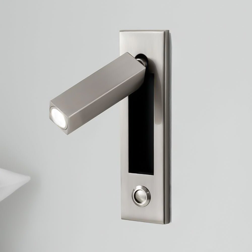 Professional Embedded Bedside Sconce with Adjustable Light and USB Por